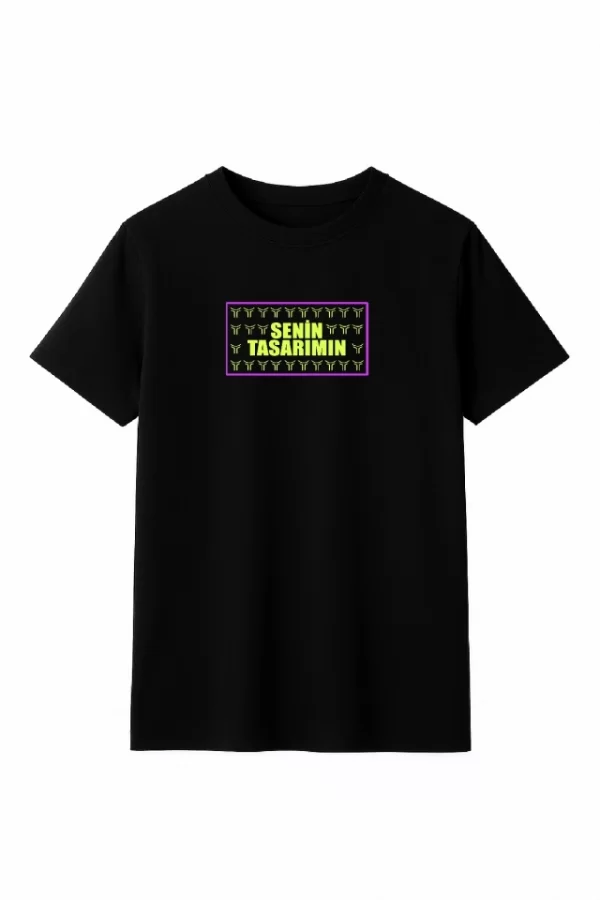 Çocuk Ön Sizin Tasarımınız Basic Tshirt - Siyah
