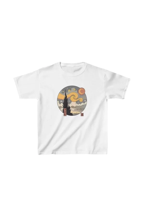 Luz&Pos Çocuk Unisex Baskılı T-shirt - Beyaz