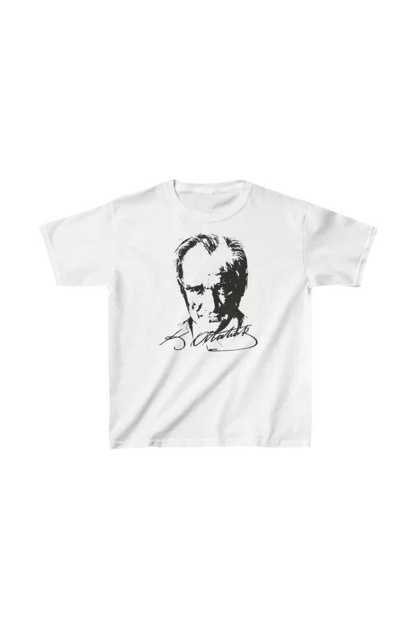 Luz&Pos Çocuk Unisex Baskılı T-shirt - Beyaz