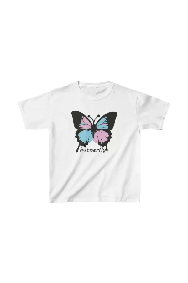 Luz&Pos Çocuk Unisex Baskılı T-shirt - Beyaz