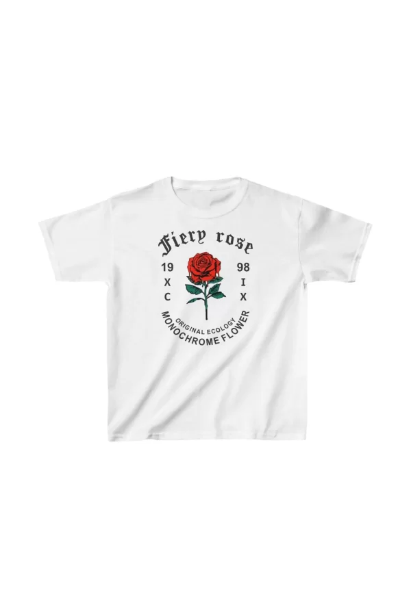Luz&Pos Çocuk Unisex Baskılı T-shirt - Beyaz