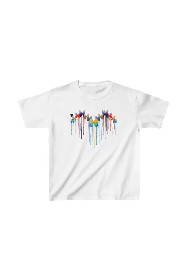 Luz&Pos Çocuk Unisex Baskılı T-shirt - Beyaz