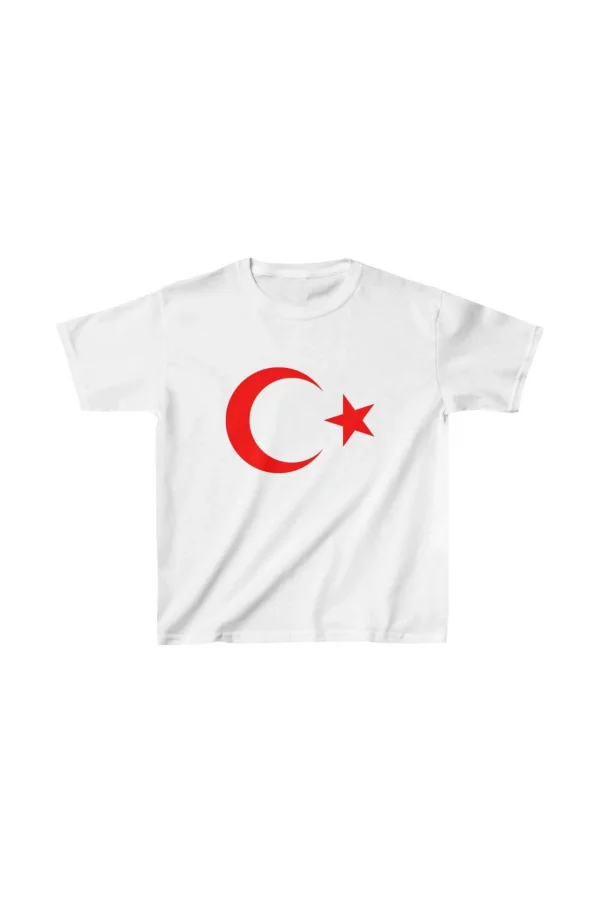 Luz&Pos Çocuk Unisex Baskılı T-shirt - Beyaz