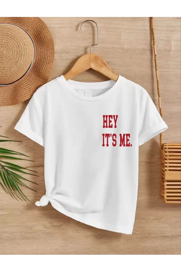 Luz&Pos Çocuk Unisex Baskılı T-shirt - Beyaz