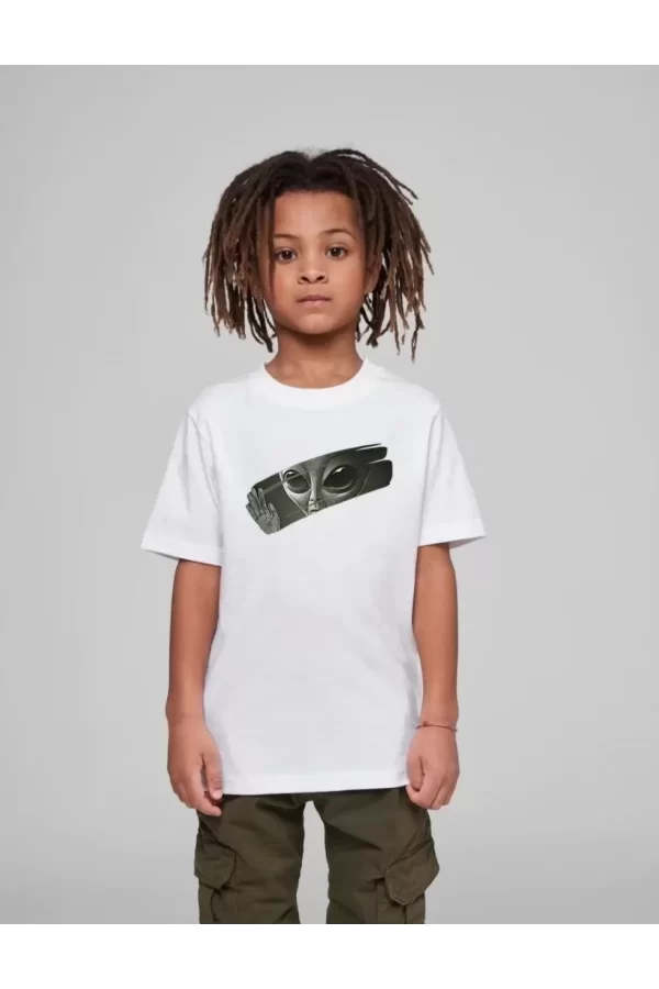Luz&Pos Çocuk Unisex Baskılı T-shirt - Beyaz