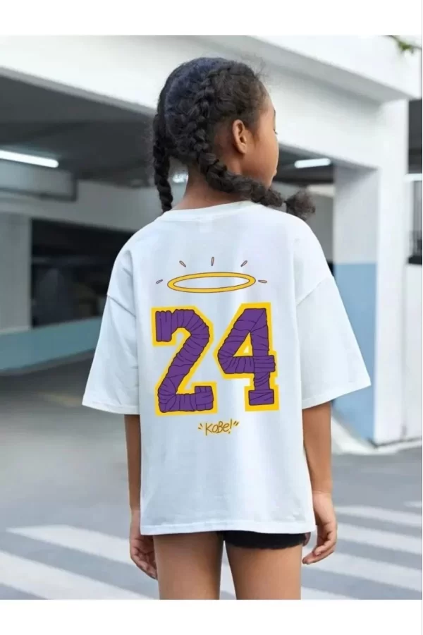 Luz&Pos Çocuk Unisex Baskılı T-shirt - Beyaz
