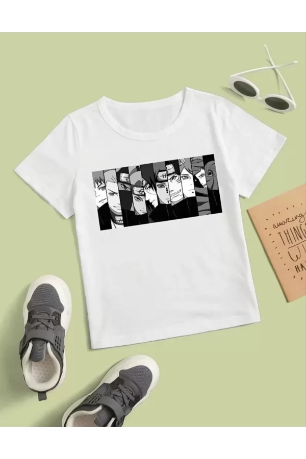 Luz&Pos Çocuk Unisex Baskılı T-shirt - Beyaz
