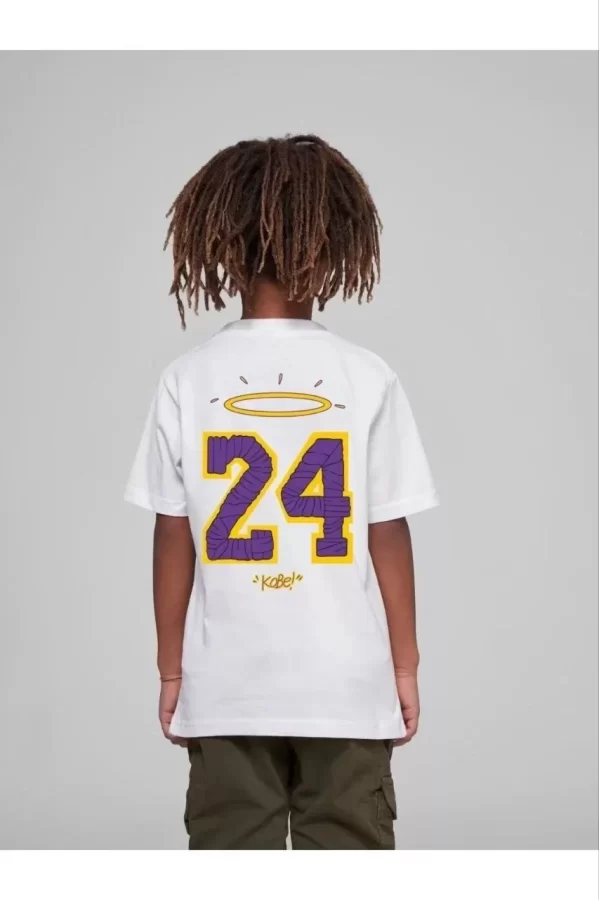 Luz&Pos Çocuk Unisex Baskılı T-shirt - Beyaz