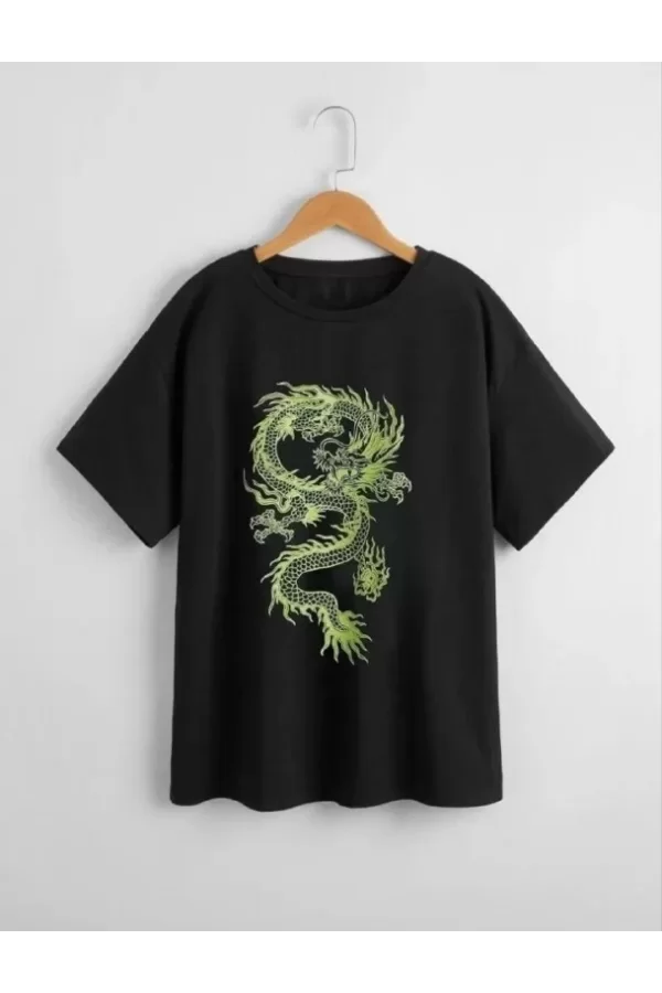 Luz&Pos Çocuk Unisex Baskılı T-shirt - Siyah