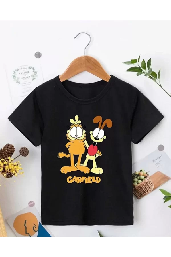 Luz&Pos Çocuk Unisex Baskılı T-shirt - Siyah