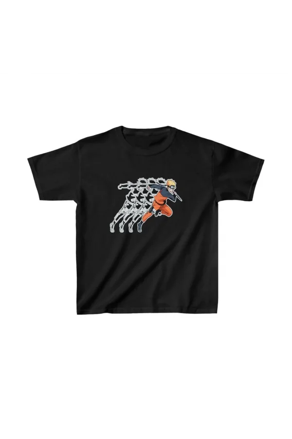 Luz&Pos Çocuk Unisex Baskılı T-shirt - Siyah