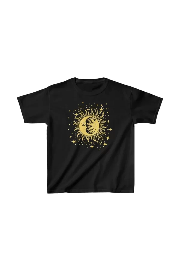 Luz&Pos Çocuk Unisex Baskılı T-shirt - Siyah