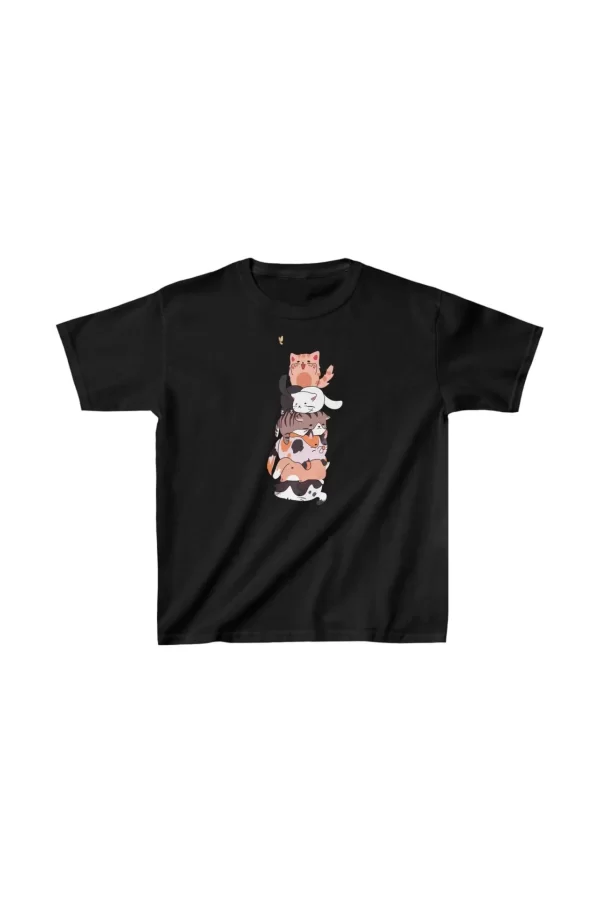 Luz&Pos Çocuk Unisex Baskılı T-shirt - Siyah