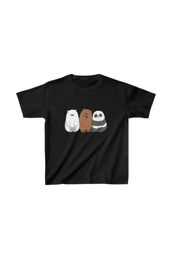 Luz&Pos Çocuk Unisex Baskılı T-shirt - Siyah