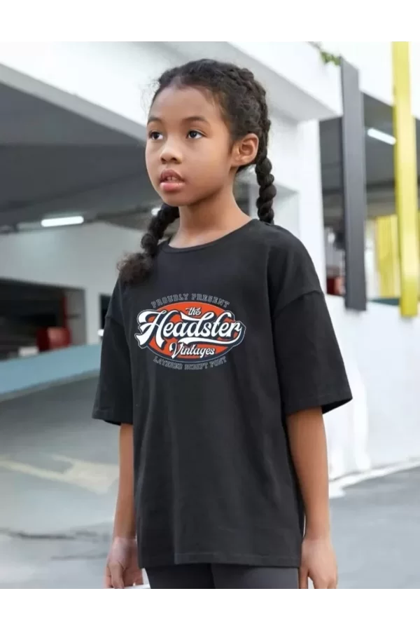 Luz&Pos Çocuk Unisex Baskılı T-shirt-siyah