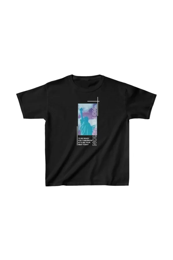 Luz&Pos Çocuk Unisex Baskılı T-shirt - Siyah