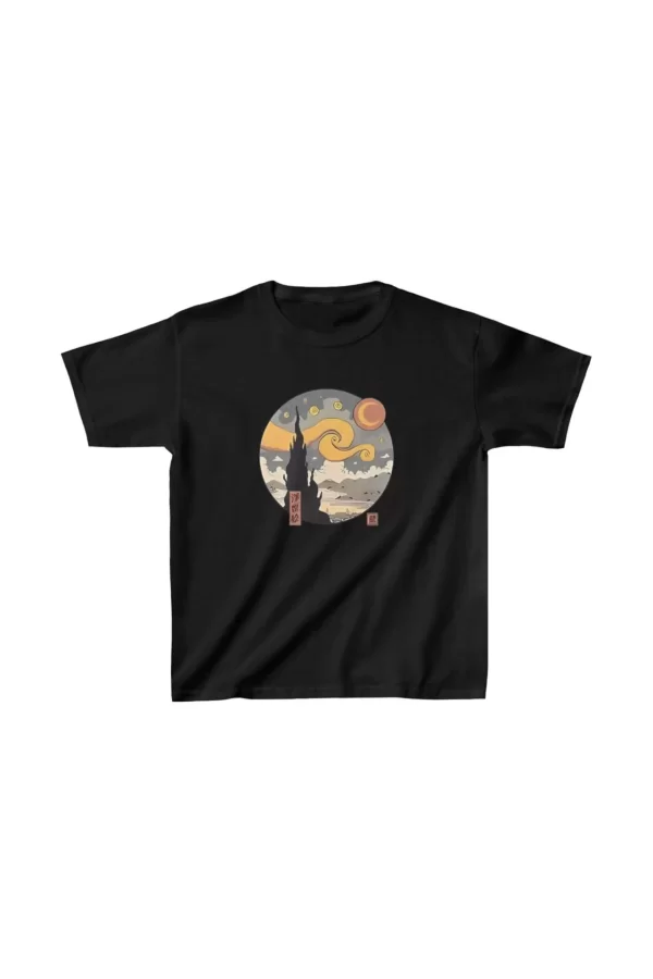 Luz&Pos Çocuk Unisex Baskılı T-shirt - Siyah
