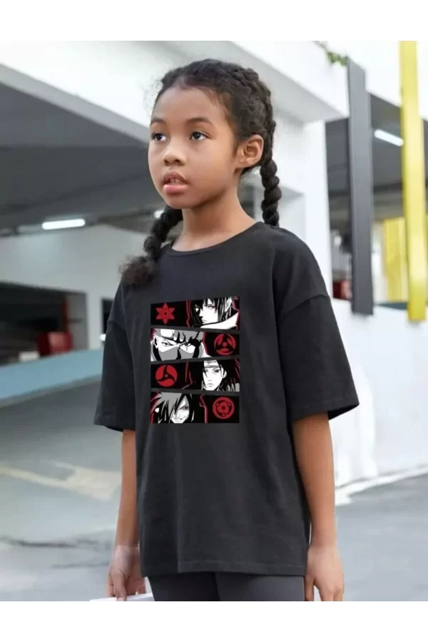 Luz&Pos Çocuk Unisex Baskılı T-shirt - Siyah