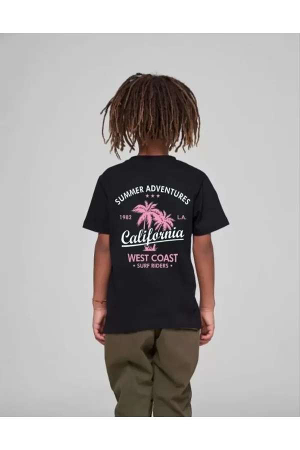 Luz&Pos Çocuk Unisex Baskılı T-shirt - Siyah