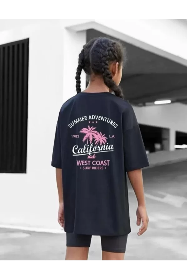 Luz&Pos Çocuk Unisex Baskılı T-shirt - Siyah
