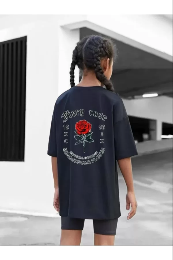 Luz&Pos Çocuk Unisex Baskılı T-shirt - Siyah