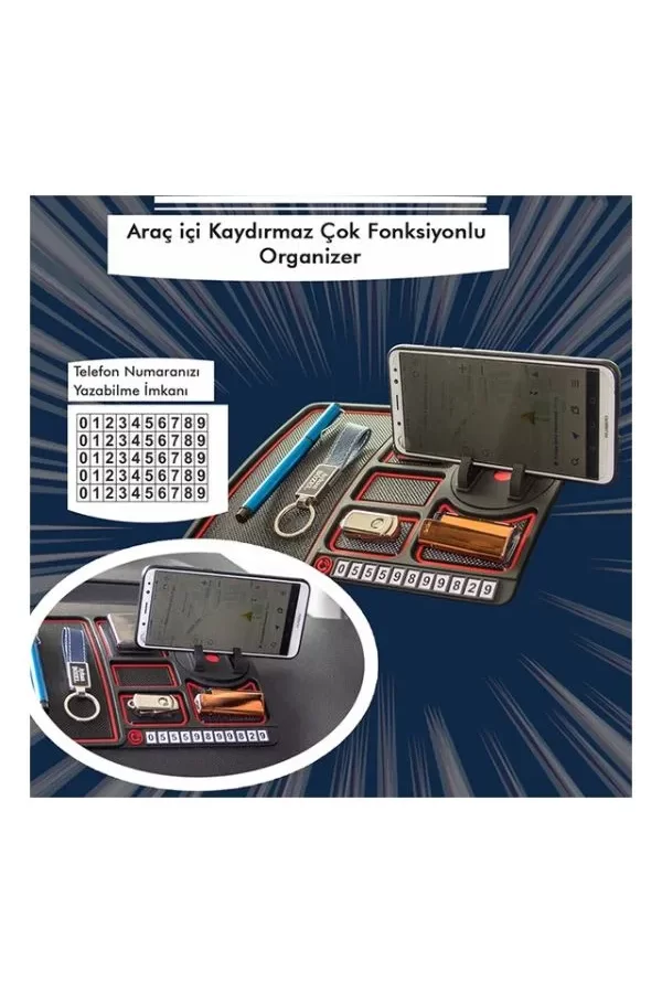 Çok Fonksiyonlu Araç İçi Telefon Tutucu
