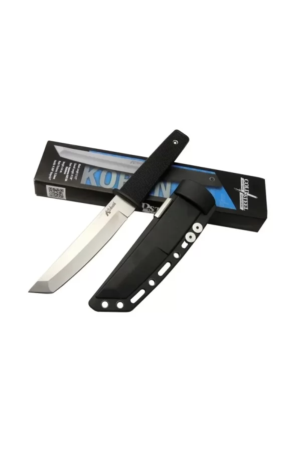 Cold Steel Aus 8a Kobun Tanto Outdoor / Av Bıçağı 25cm - Kılıflı, Kutulu, Siyah Plastik Sap