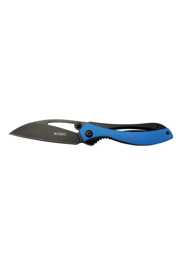 Crkt Pleroma 821a Bl Mavi Kamp / Outdoor Çakı 18cm - Manuel, Kemerlikli, Kutulu