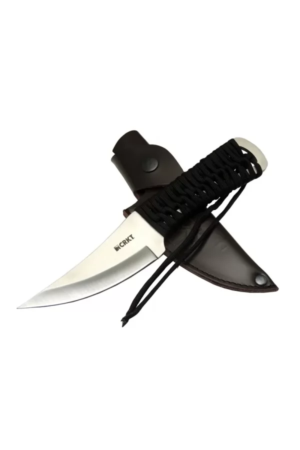 Crkt Scrub Fixed 2712 Wy Kamp / Outdoor Bıçak 22,5cm - İpli Sap, Deri Kılıflı