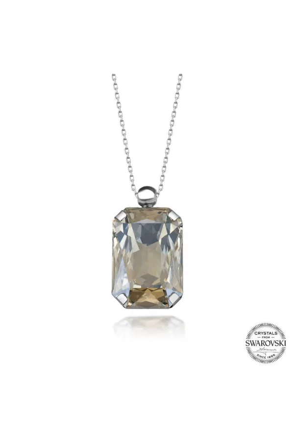 Luz&Pos Crystal Taşlı Gümüş Kadın Kolye