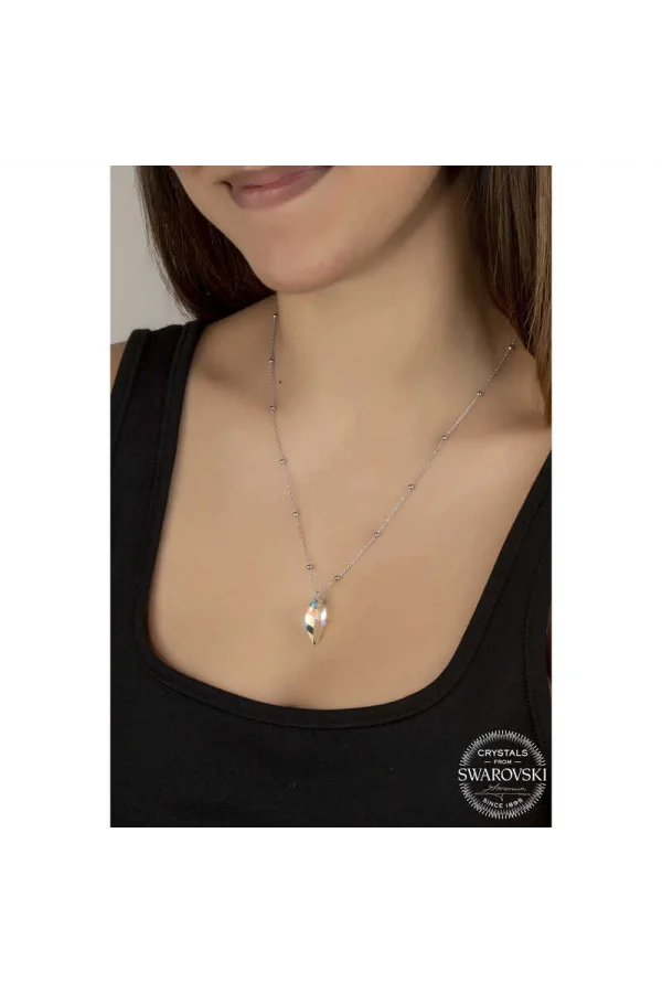 Luz&Pos Crystal Taşlı Top Zincir Gümüş Kadın Kolye