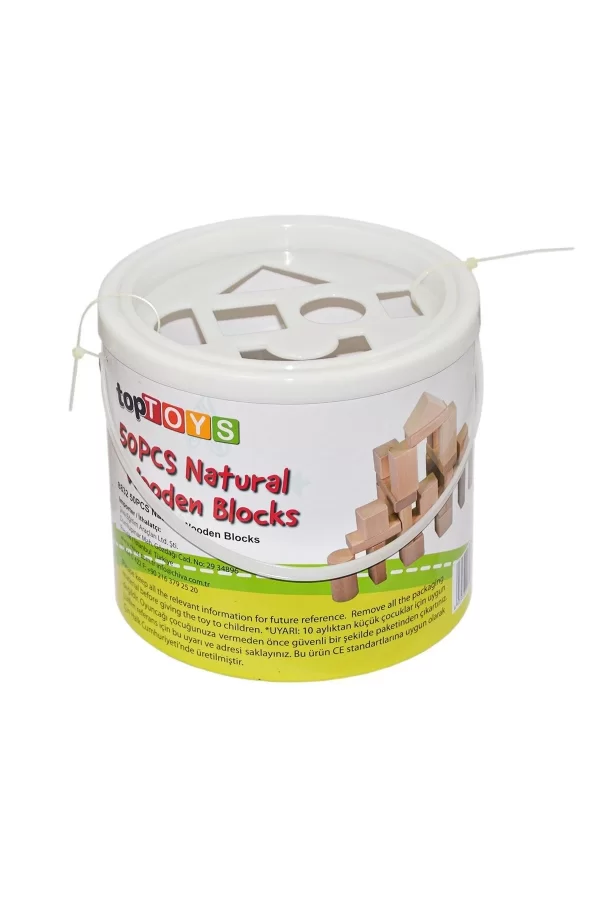 Cs-8832 Natural Ahşap Blok 50 Parça