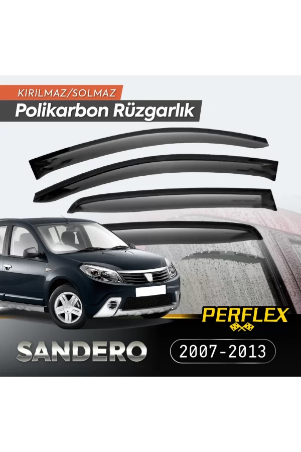 Dacia Sandero 2007-2013 Cam Rüzgarlığı V2 Düz