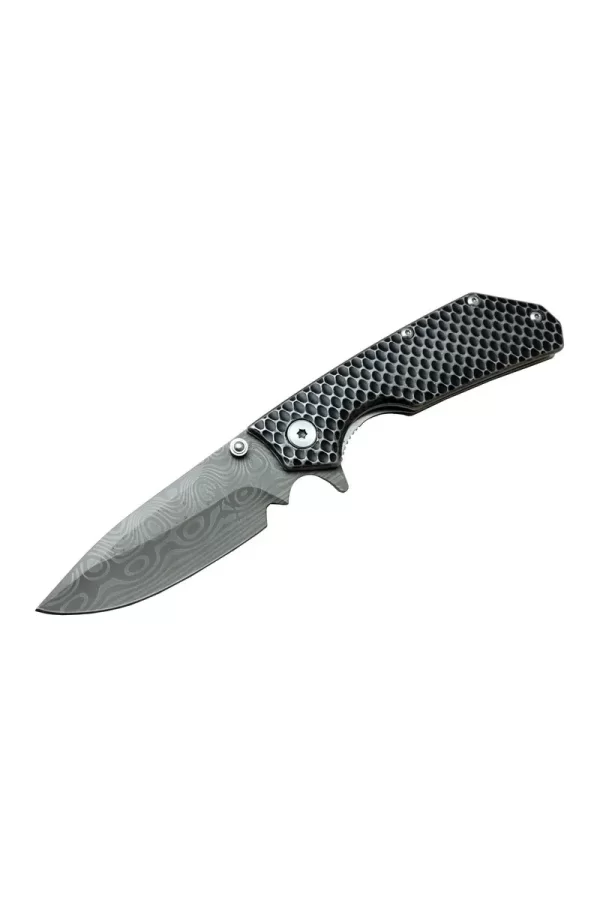 Damascus Dms 2 16 Gri Kamp Çakı 21cm- Yarı Otomatik, Kemerlikli, Metal Sap