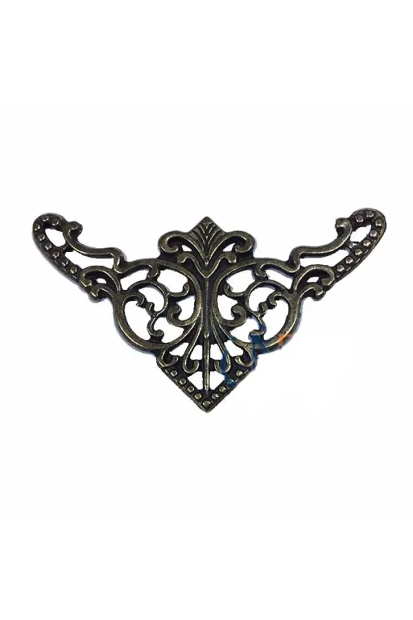 Dekoratif Köşe Süsü, Köşelik - Büyük, 31x55mm, Antik, 1 Adet