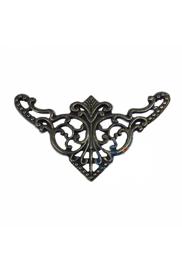 Dekoratif Köşe Süsü, Köşelik - Büyük, 31x55mm, Antik, 100 Adet