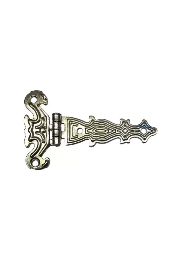 Dekoratif, Sac Tek Kuyruklu Menteşe - 40x68 Mm, Küçük, Nikel, 1 Adet