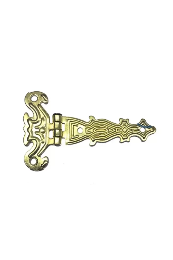 Dekoratif, Sac Tek Kuyruklu Menteşe - 40x68 Mm, Küçük, Sarı, 1 Adet