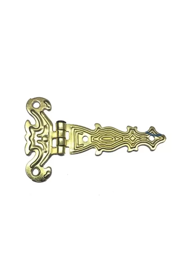 Dekoratif, Sac Tek Kuyruklu Menteşe - 40x68 Mm, Küçük, Sarı, 100 Adet