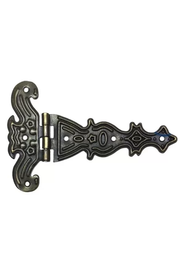 Dekoratif, Sac Tek Kuyruklu Menteşe - 69x102 Mm, Büyük, Antik, 1 Adet
