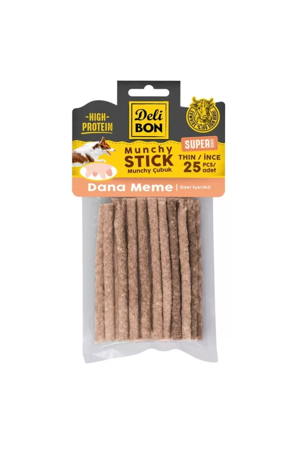 Delibon Super Munchy Çubuk Dana Memeli İnce 25 Adet