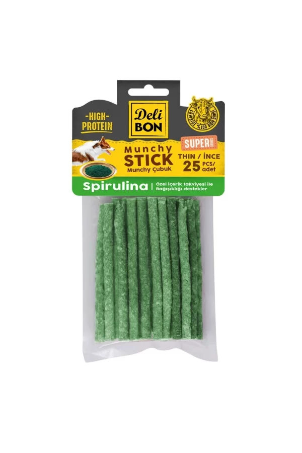 Delibon Super Munchy Çubuk - Spirulinalı İnce 25 Adet