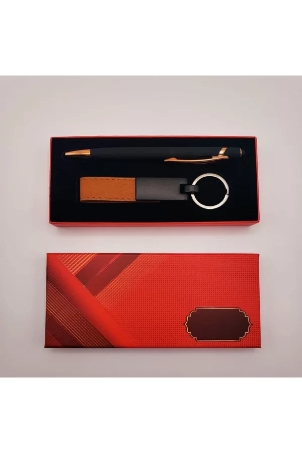 Deri Metal Anahtarlık Ve Rubber Kalem