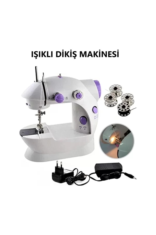 Dikiş Makinesi Mini Pedallı Elektrikli