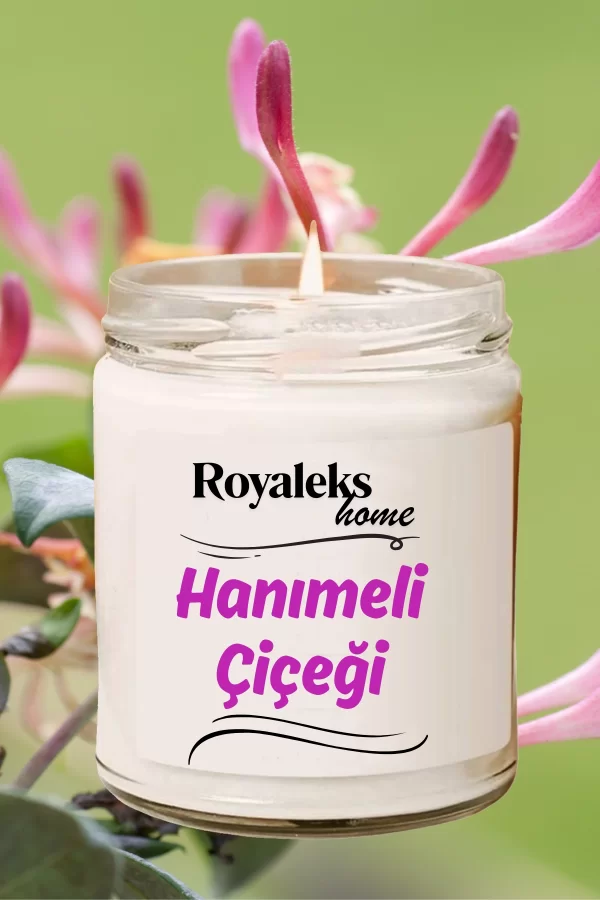 Doğal Özel Seri Kokulu Dekoratif Kavanoz Mum 210 cc - Hanımeli Esansı - RYL