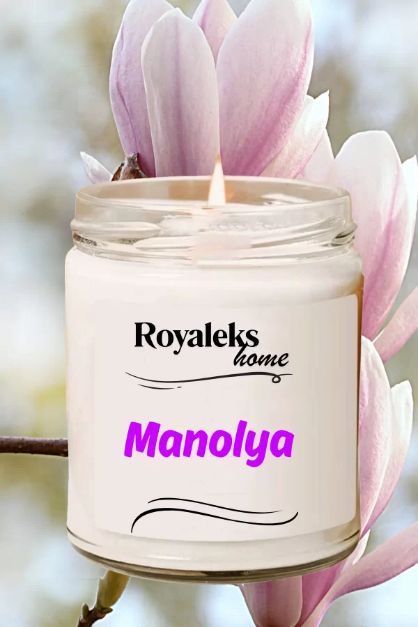 Doğal Özel Seri Kokulu Dekoratif Kavanoz Mum 210 cc - Manolya Esansı - RYL