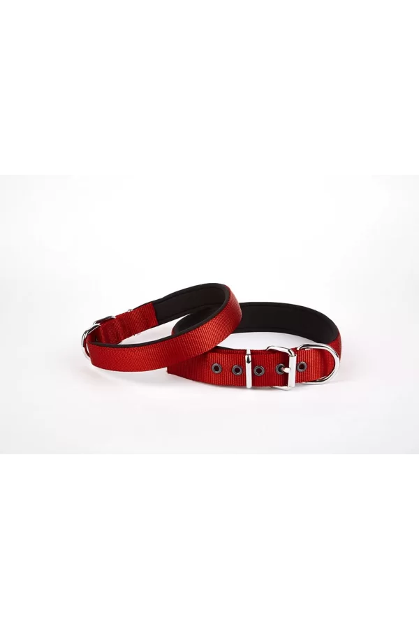 Doggie Comfort Dokuma Köpek Boyun Tasması 45-52 cm Kırmızı