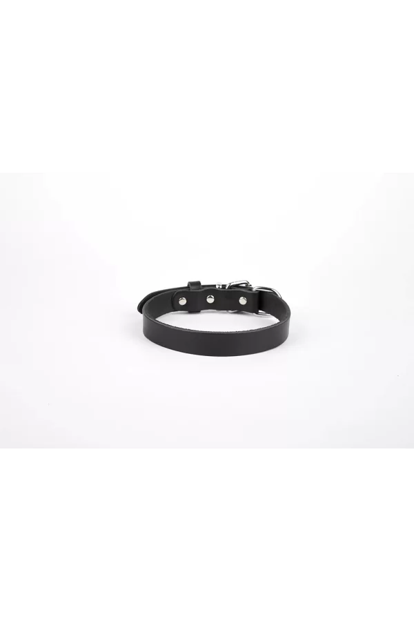 Doggie Deri El Yapımı Köpek Boyun Tasması 1,5x20-26 cm Siyah