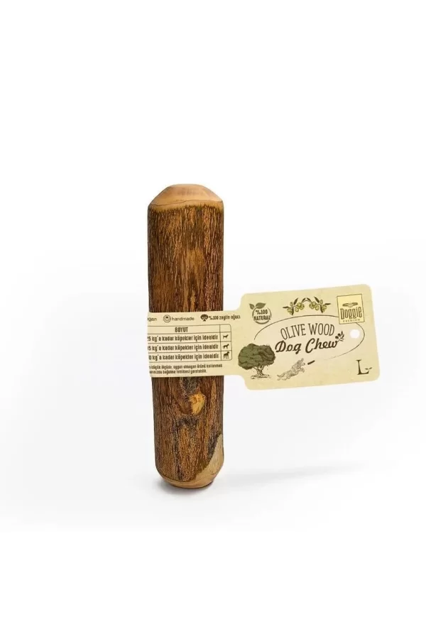 Doggie Doğal Zeytin Ağacı Çiğnenebilen Köpek Oyuncağı L 19 x 3,5 cm -  25 kg