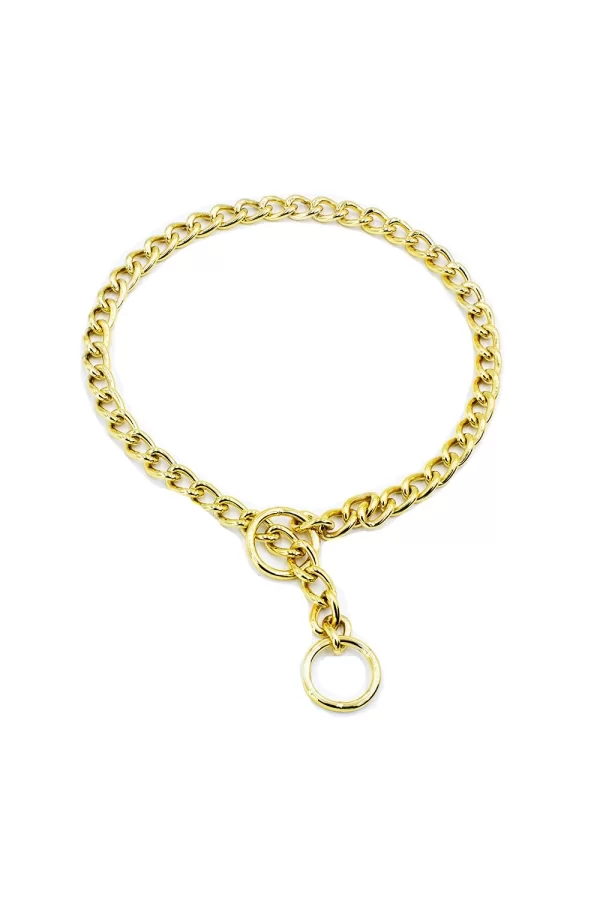 Doggie Eğitim Serisi Zincirli Köpek Boyun Tasması 3,5x55 cm - Gold